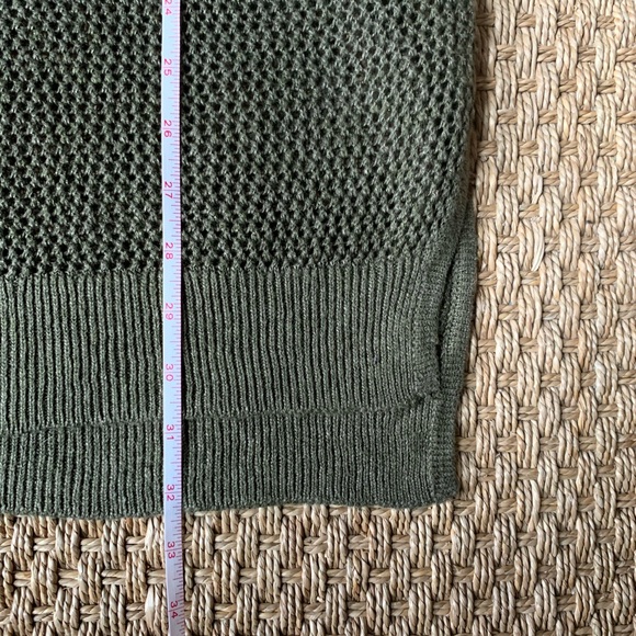 Banana Republic Olive Green Open Knit Sweater XL - Picture 6 of 6